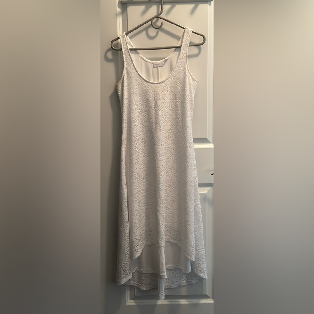 New York&Company white asymmetrical dress size S